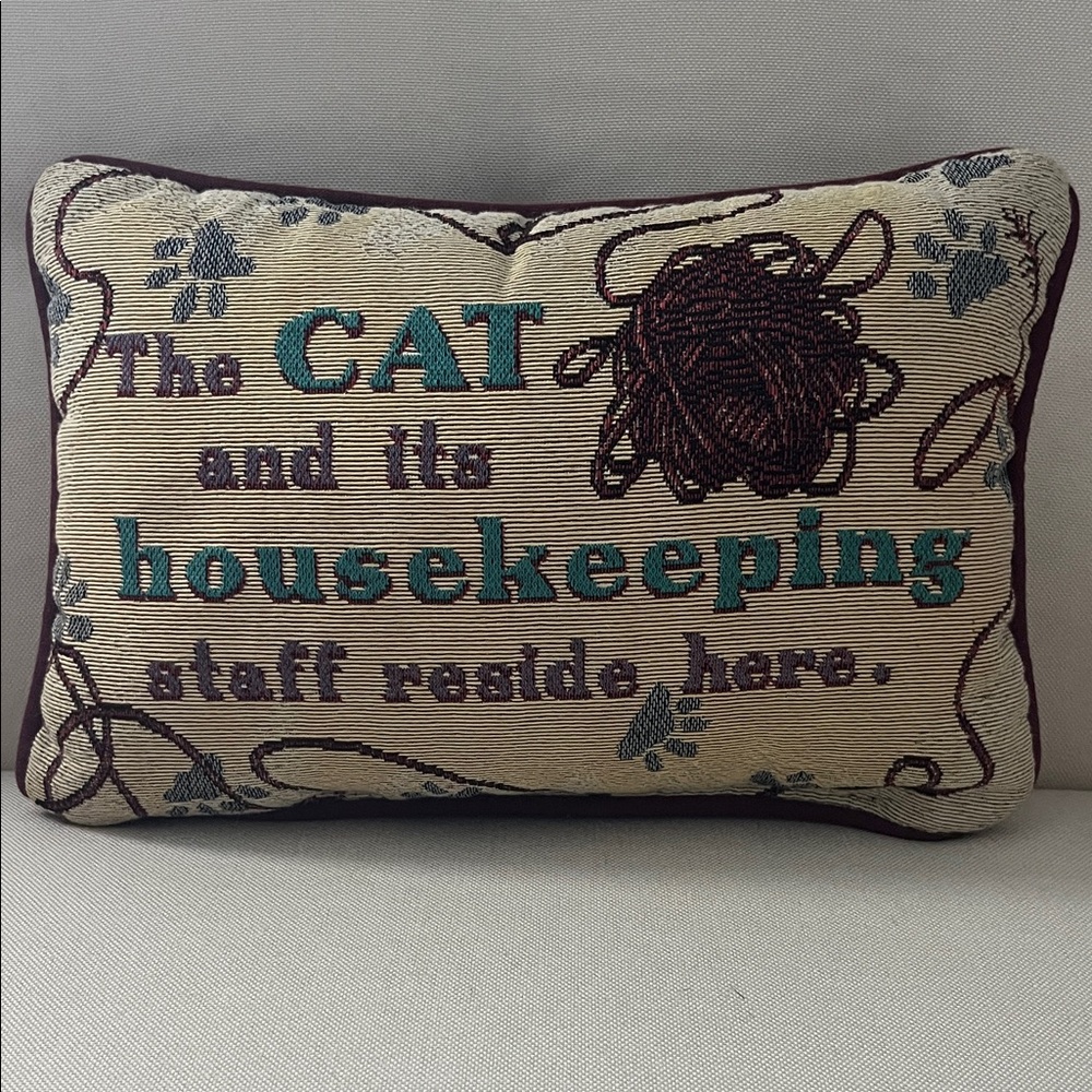 Vintage Needlepoint Tapestry Pillow